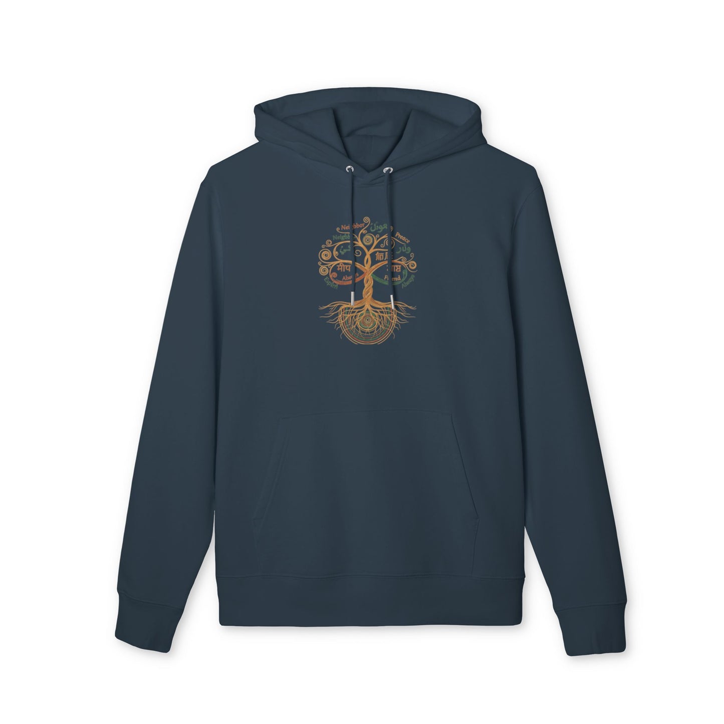 Earthy Tree of Life Hoodie — Minimal Botanical Graphic Pullover